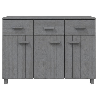 Credenza Grigio Scuro 113x40x80 cm in Legno Massello di Pino
