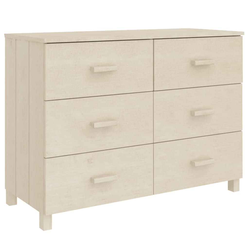 Credenza HAMAR ambra 113x40x80 cm in Legno Massello di Pino