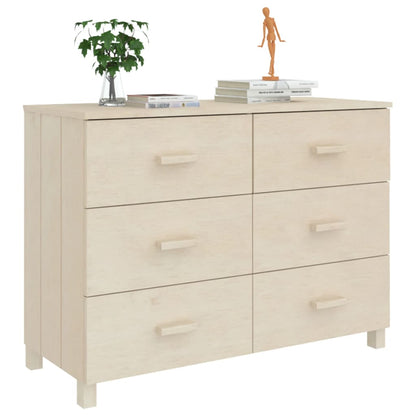 Credenza HAMAR ambra 113x40x80 cm in Legno Massello di Pino