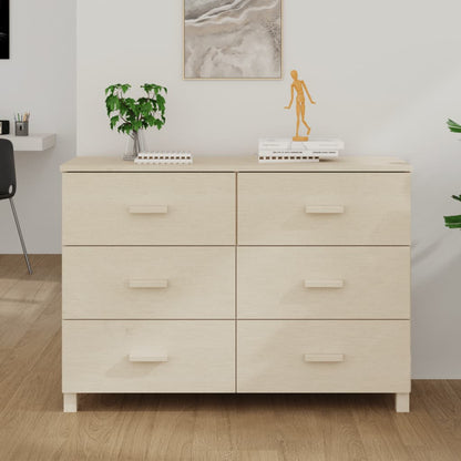 Credenza HAMAR ambra 113x40x80 cm in Legno Massello di Pino