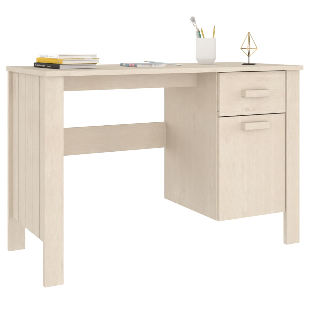 Scrivania HAMAR ambra 113x50x75 cm in Legno Massello di Pino