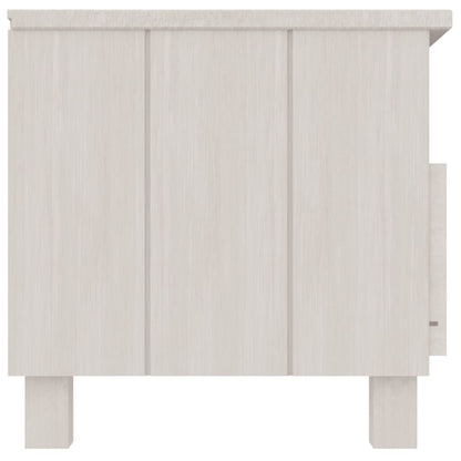 Mobile TV HAMAR Bianco 106x40x40 cm in Legno Massello di Pino