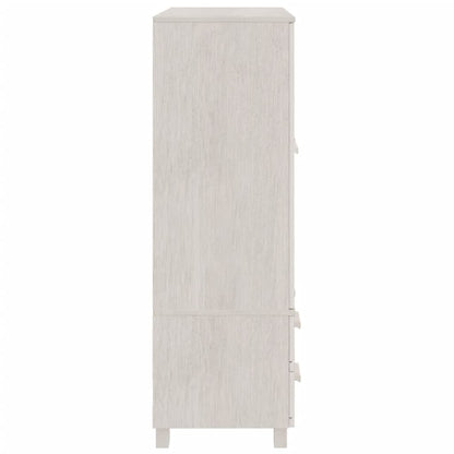 Armadio Bianco 99x45x137 cm in Legno Massello di Pino