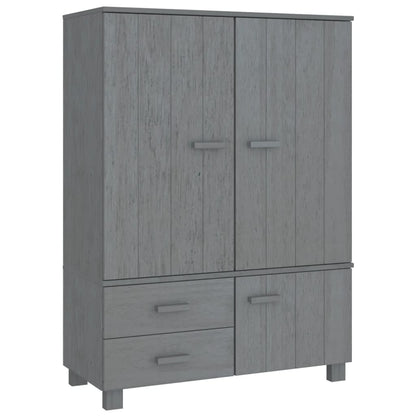 Armadio HAMAR Grigio Scuro 99x45x137 cm Legno Massello di Pino