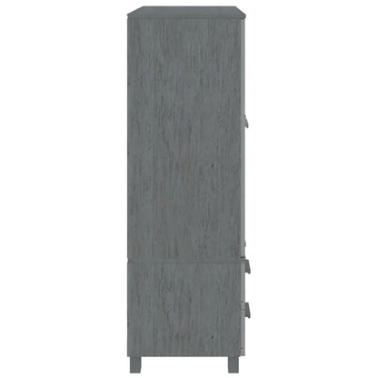 Armadio HAMAR Grigio Scuro 99x45x137 cm Legno Massello di Pino