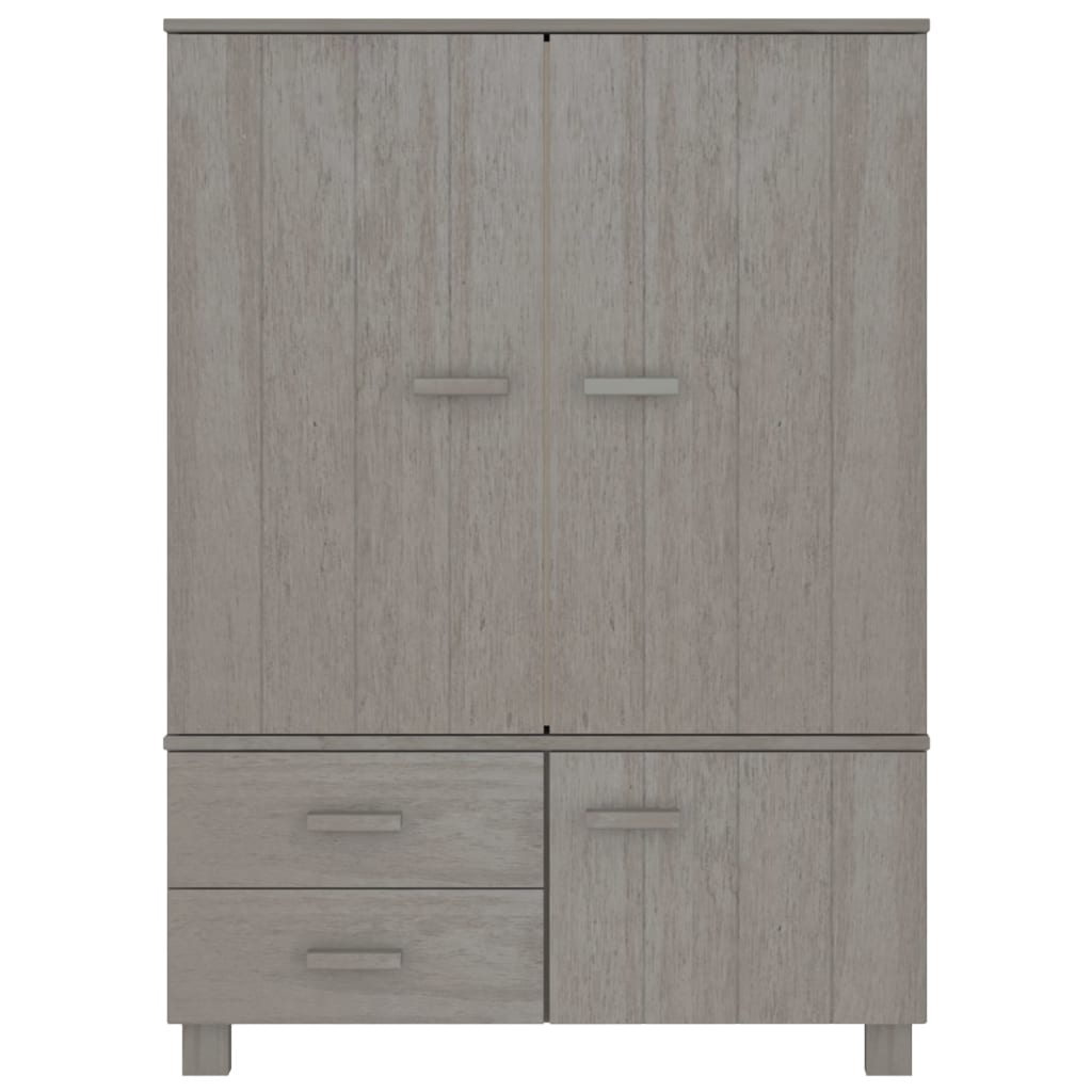 Armadio HAMAR Grigio Chiaro 99x45x137 cm Legno Massello di Pino