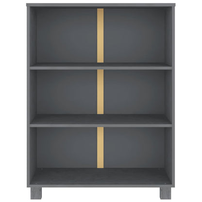 Libreria HAMAR Grigio Scuro 85x35x112 cm Legno Massello di Pino