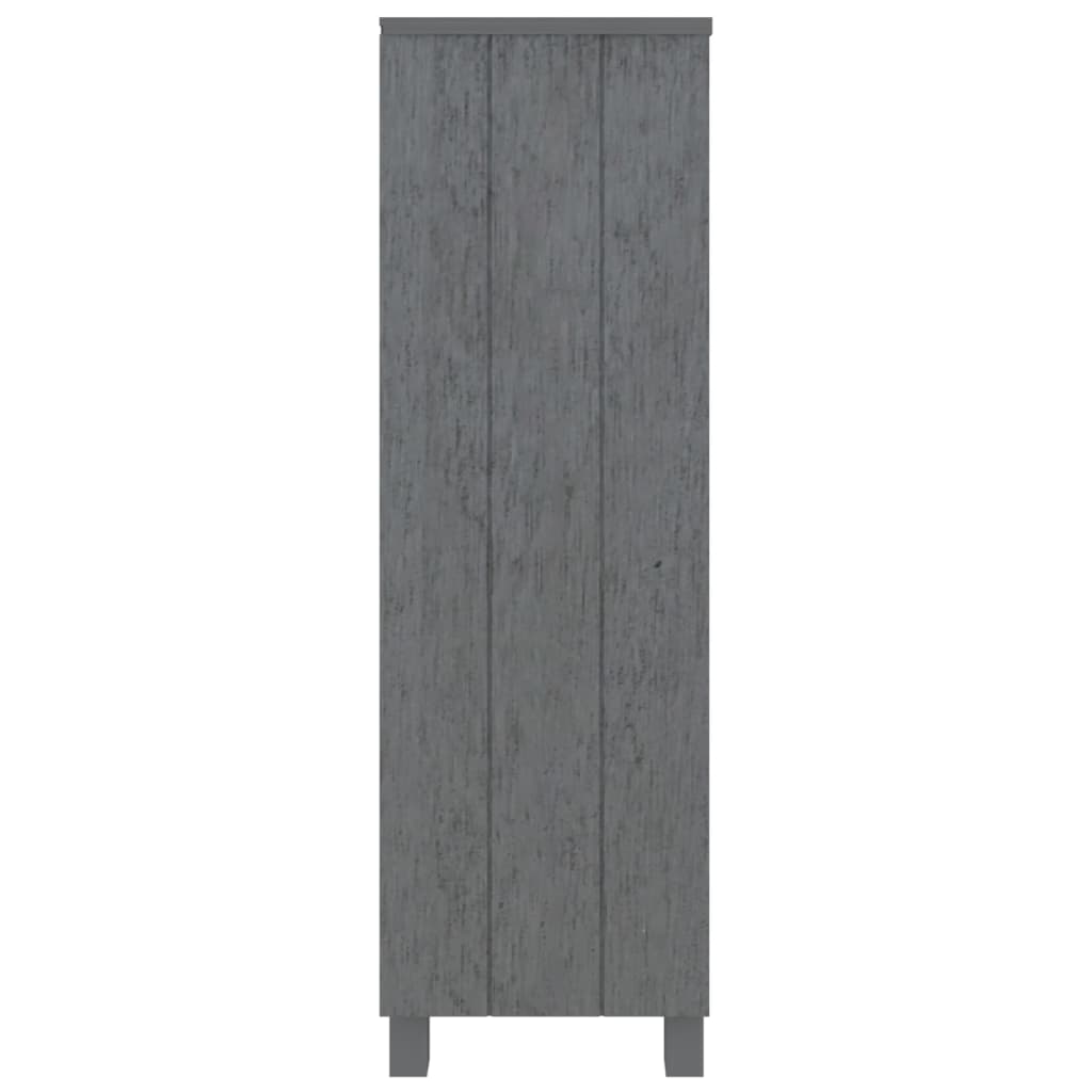 Libreria HAMAR Grigio Scuro 85x35x112 cm Legno Massello di Pino