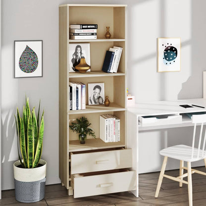 Credenza HAMAR ambra 60x35x180 cm in Legno Massello di Pino