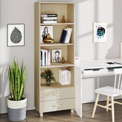 Credenza HAMAR ambra 60x35x180 cm in Legno Massello di Pino