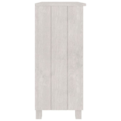 Credenza HAMAR Bianca 85x35x80 cm in Legno Massello di Pino