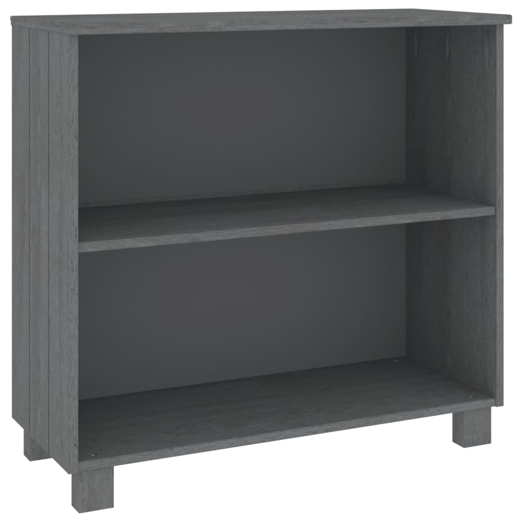 Credenza HAMAR Grigio Scuro 85x35x80 cm Legno Massello di Pino