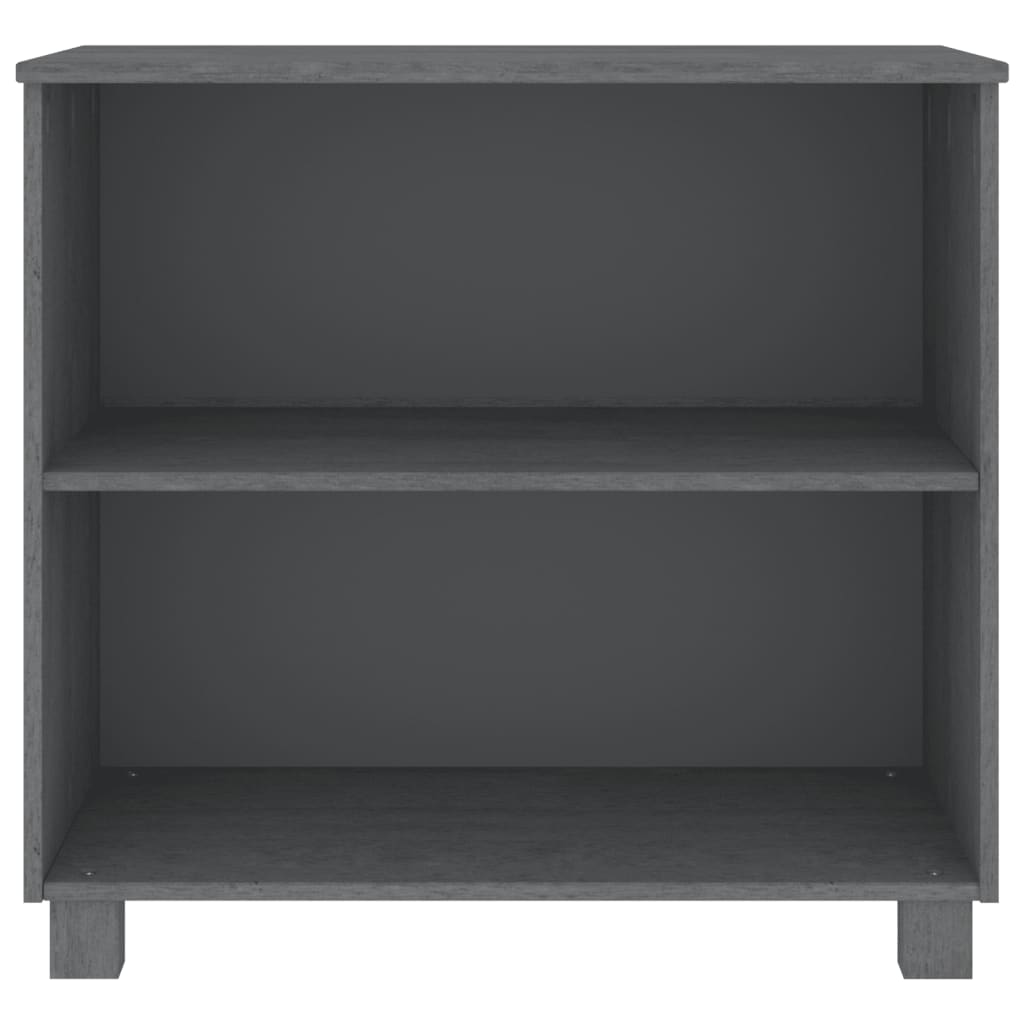Credenza HAMAR Grigio Scuro 85x35x80 cm Legno Massello di Pino
