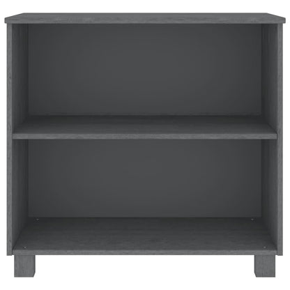 Credenza HAMAR Grigio Scuro 85x35x80 cm Legno Massello di Pino
