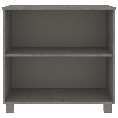 Credenza HAMAR Grigio Chiaro 85x35x80 cm Legno Massello di Pino