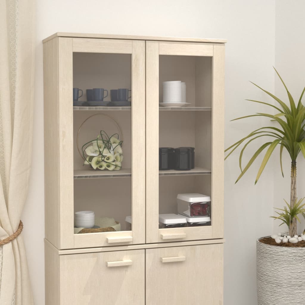 Piano Credenza HAMAR ambra 85x35x100 cm Legno Massello di Pino