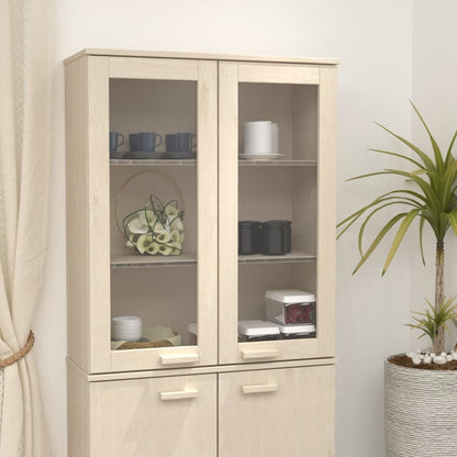 Piano Credenza HAMAR ambra 85x35x100 cm Legno Massello di Pino