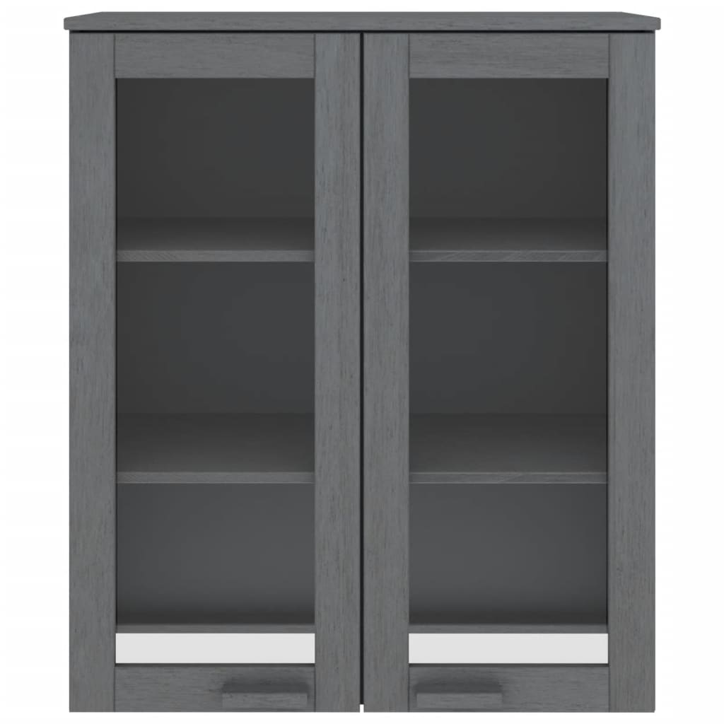 Scaffale Superiore per Credenza Grigio Scuro 85x35x100 cm Pino