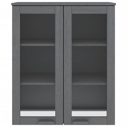 Scaffale Superiore per Credenza Grigio Scuro 85x35x100 cm Pino