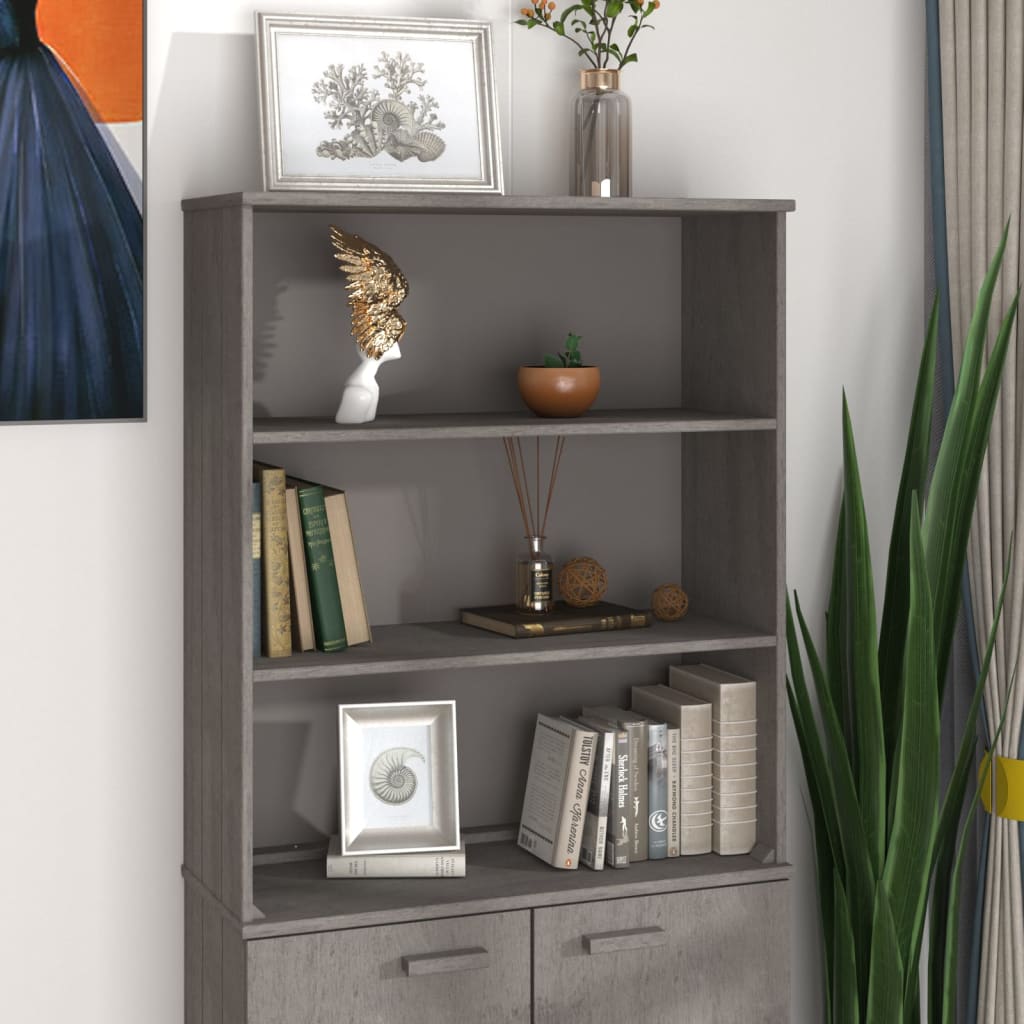 Piano Credenza HAMAR Grigio Chiaro 85x35x100 cm Legno di Pino