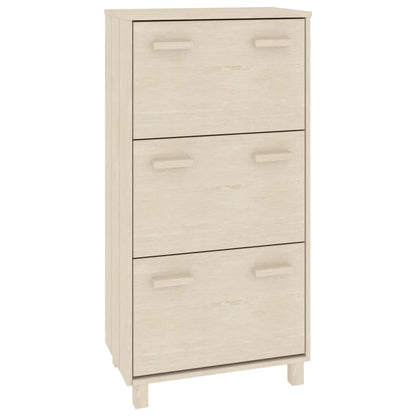 Scarpiera HAMAR ambra 59,5x35x117 cm in Legno Massello di Pino
