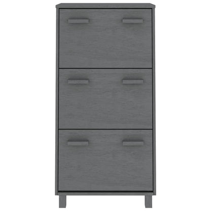 Scarpiera HAMAR Grigio Scuro 59,5x35x117 cm in Legno di Pino