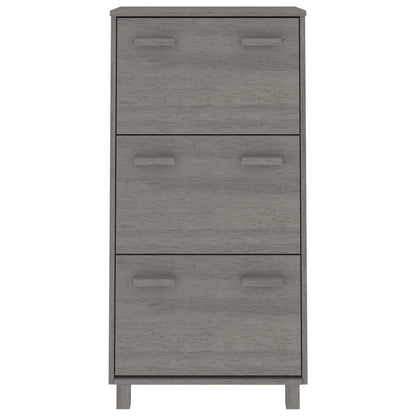 Scarpiera HAMAR Grigio Chiaro 59,5x35x117 cm in Legno di Pino