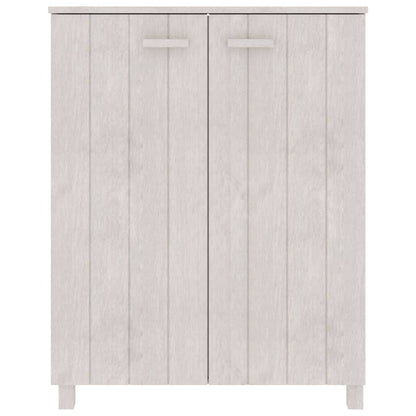 Scarpiera HAMAR Bianca 85x40x108 cm in Legno Massello di Pino