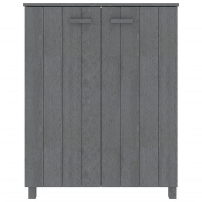 Scarpiera HAMAR Grigio Scuro 85x40x108 cm in Legno di Pino