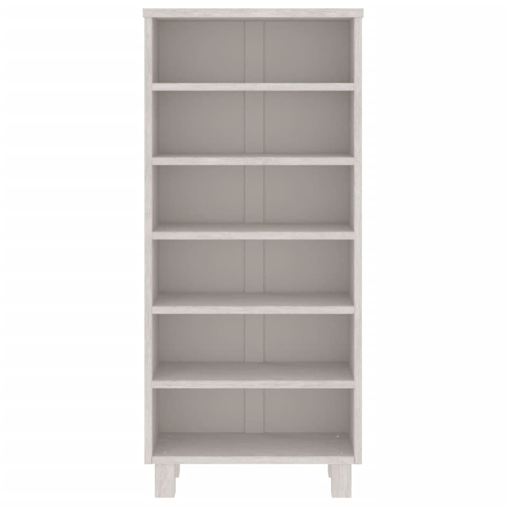 Mobile CD HAMAR Bianco 45x18x100 cm in Legno Massello di Pino