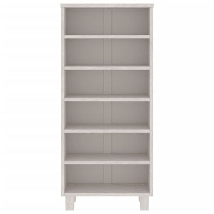 Mobile CD HAMAR Bianco 45x18x100 cm in Legno Massello di Pino