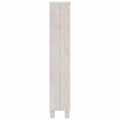 Mobile CD HAMAR Bianco 45x18x100 cm in Legno Massello di Pino