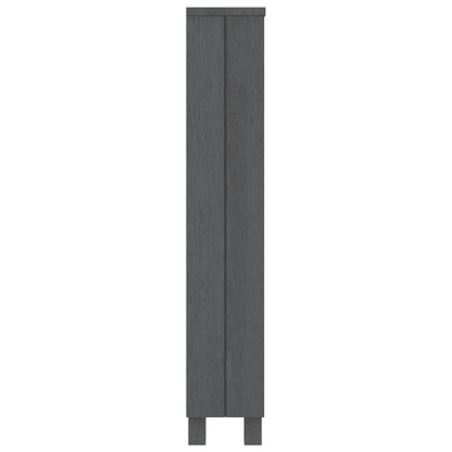 Mobile CD HAMAR Grigio Scuro 45x18x100 cm in Legno di Pino