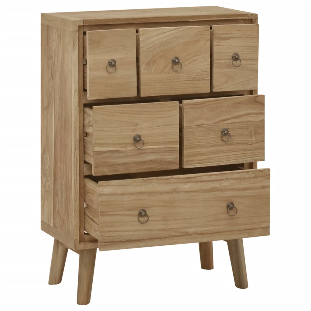 Cassettiera 56x30x80 cm in Legno Massello di Teak