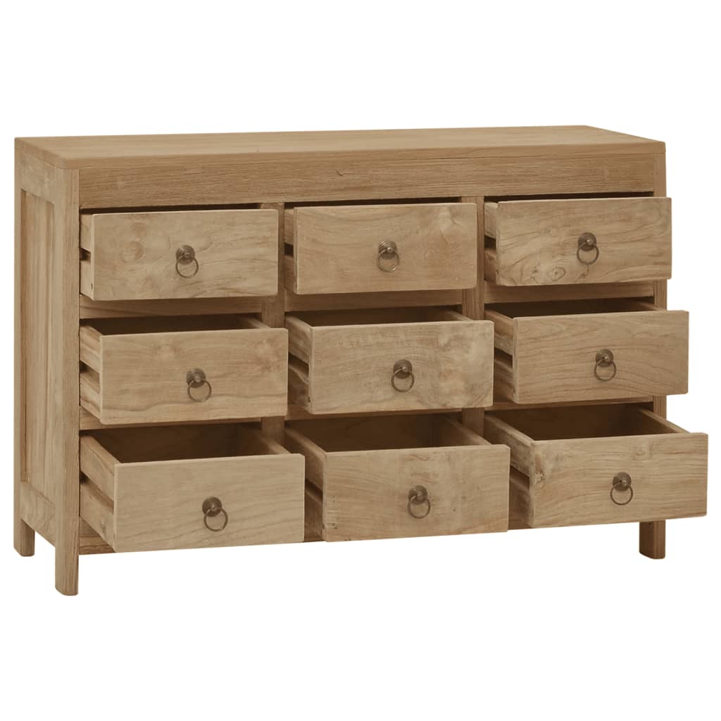 Cassettiera 80x30x55 cm in Legno Massello di Teak