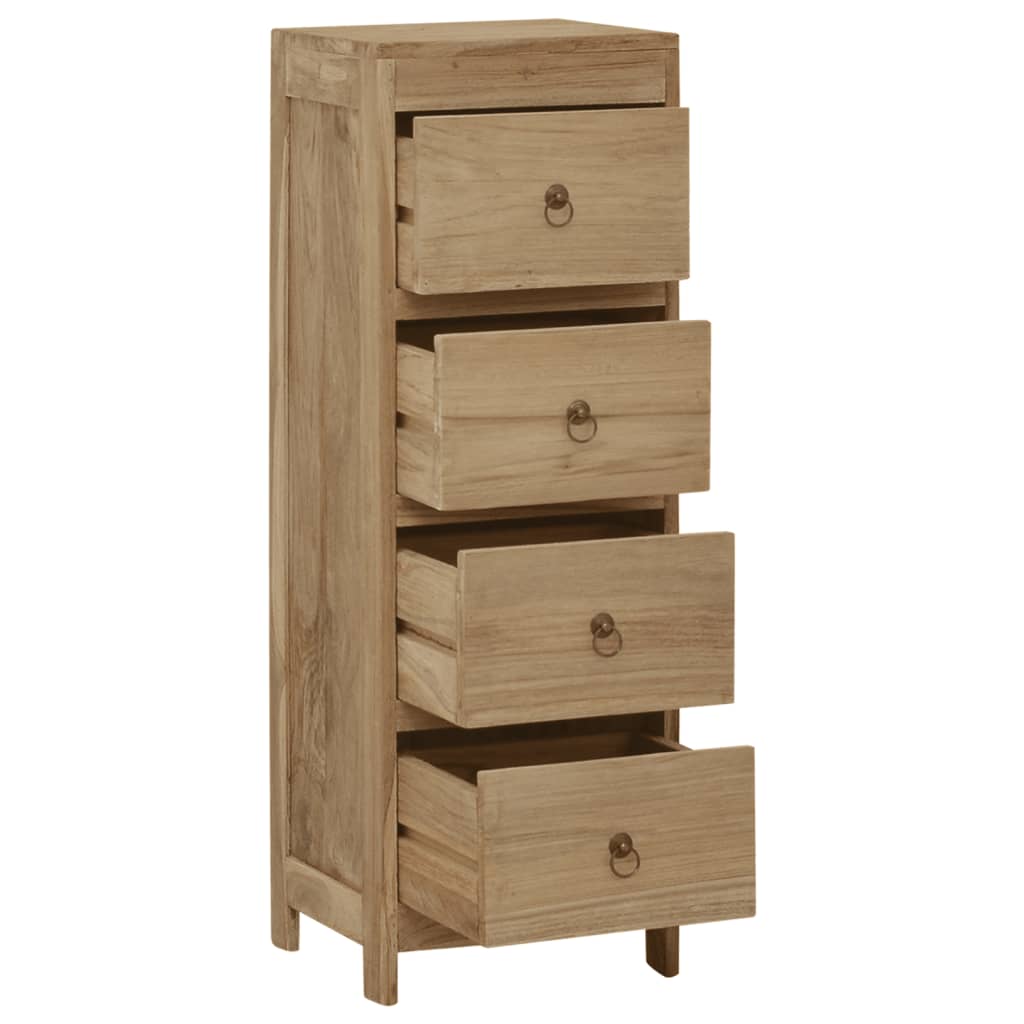 Cassettiera 30x30x90 cm in Legno Massello di Teak