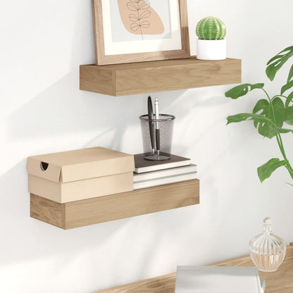 Mensole da Parete 2 pz 40x15x4 cm in Legno Massello di Teak