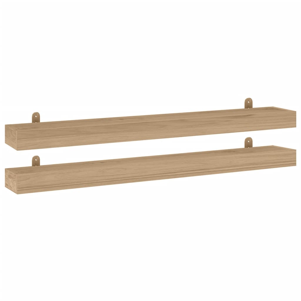 Mensole da Parete 2 pz 110x15x4 cm in Legno Massello di Teak