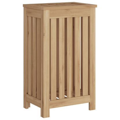 Cesto del Bucato 35x25x60 cm in Legno Massello di Teak