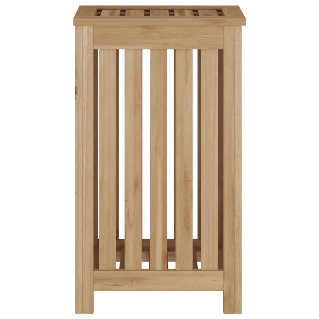 Cesto del Bucato 35x25x60 cm in Legno Massello di Teak