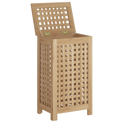 Cesto del Bucato 35x25x60 cm in Legno Massello di Teak