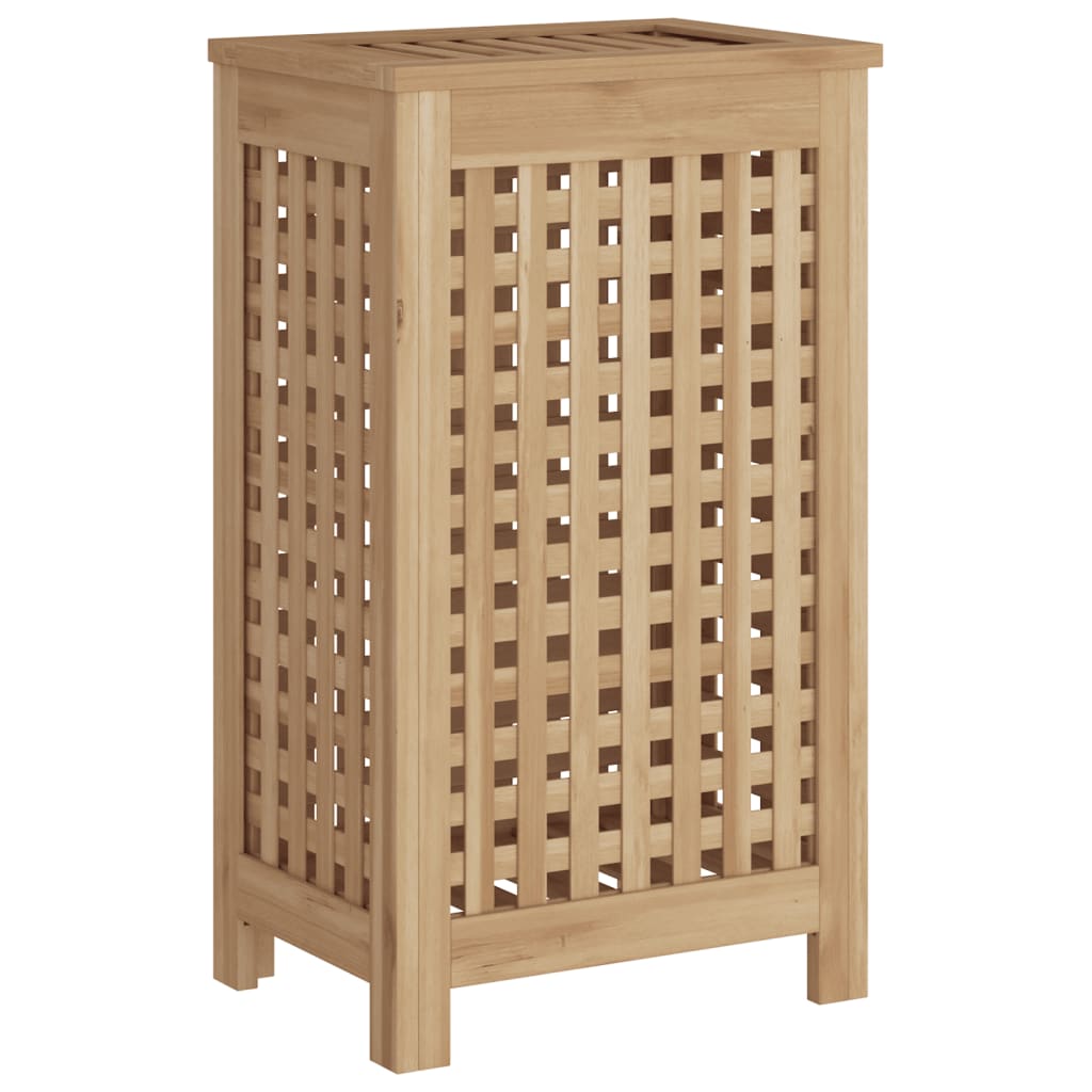 Cesto del Bucato 35x25x60 cm in Legno Massello di Teak
