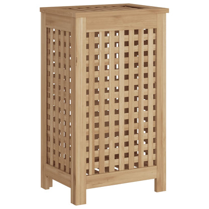 Cesto del Bucato 35x25x60 cm in Legno Massello di Teak
