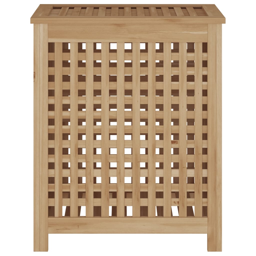 Cesto del Bucato 50x35x60 cm in Legno Massello di Teak
