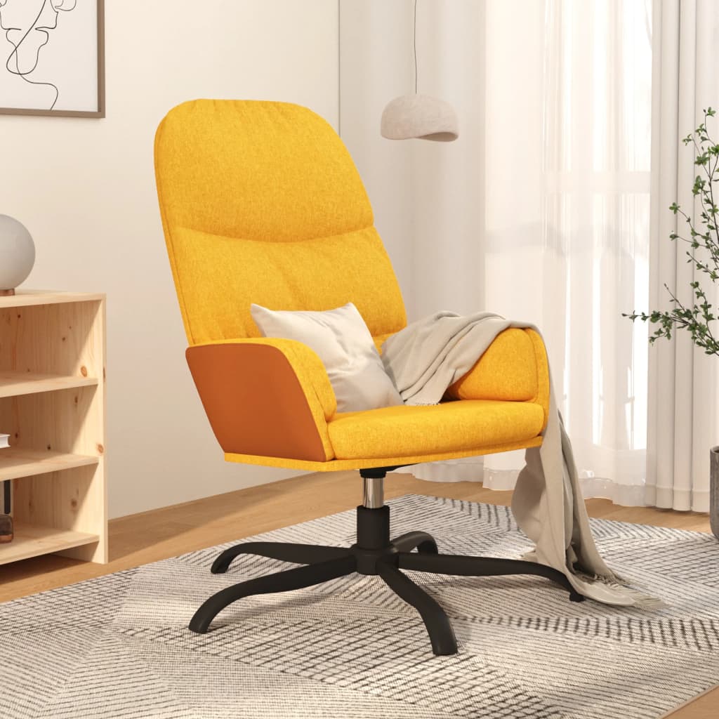 Sedia Relax Giallo Senape in Tessuto