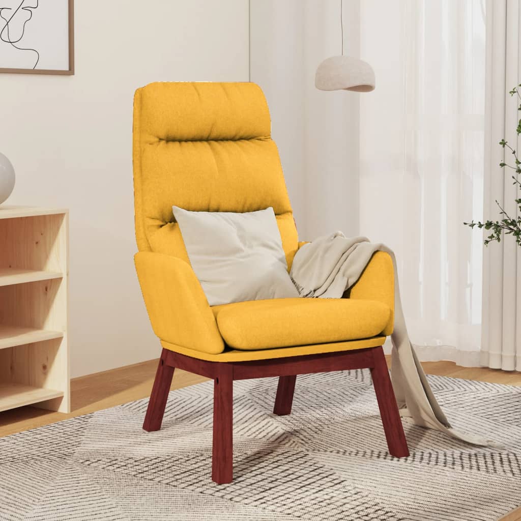 Sedia Relax Giallo Senape in Tessuto