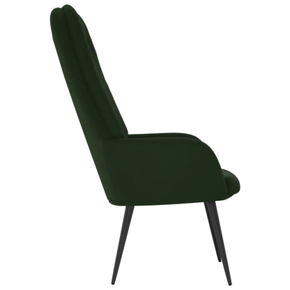 Sedia Relax Verde Scuro in Velluto