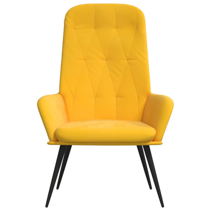 Sedia Relax Giallo Senape in Velluto