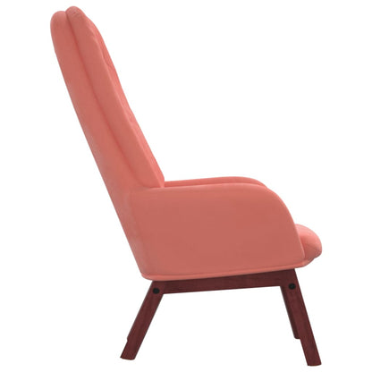 Sedia Relax Rosa in Velluto