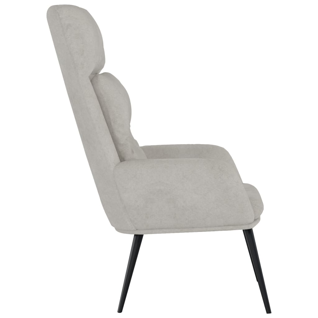 Poltrona Reclinabile Grigio Chiaro in Similpelle Scamosciata